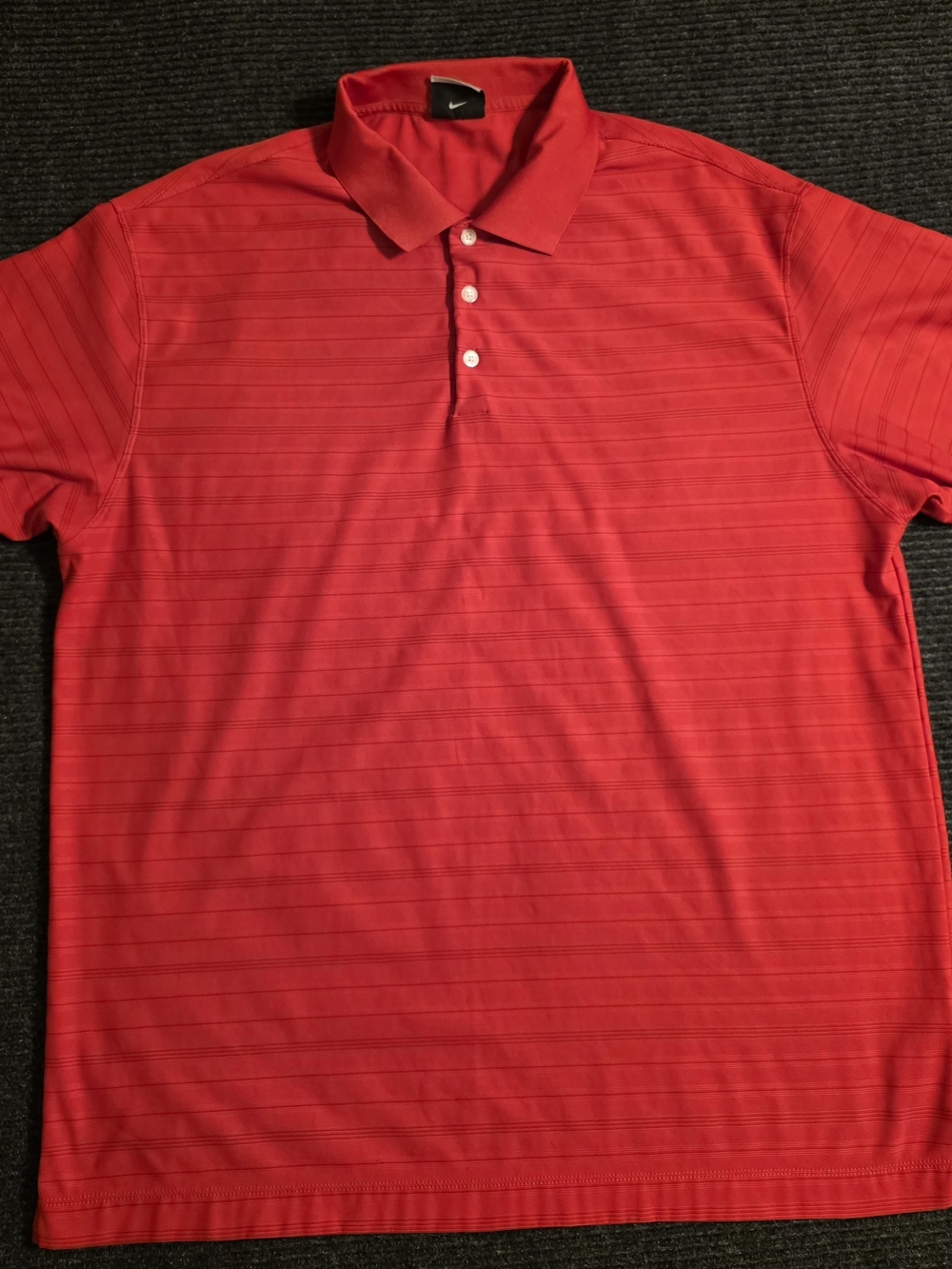 Nike Men's Red Striped Polo
